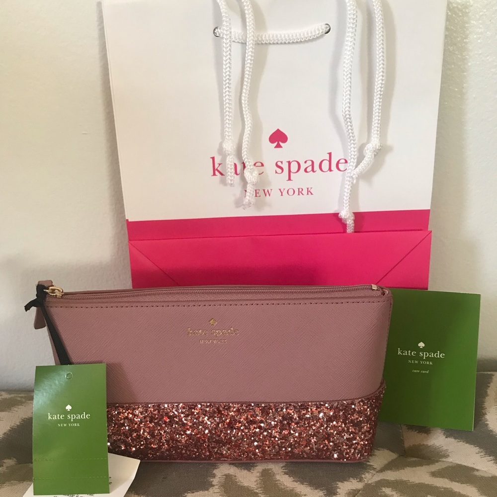 Kate Spade “All that Glitter” makeup bag